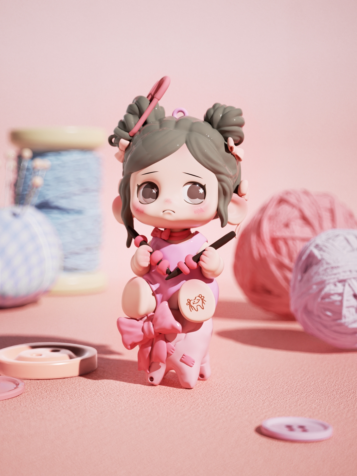 OONA-All Pink Day 오나-올 핑크 데이 시리즈 피규어 (낱개)9개 구매시 풀박스 배송